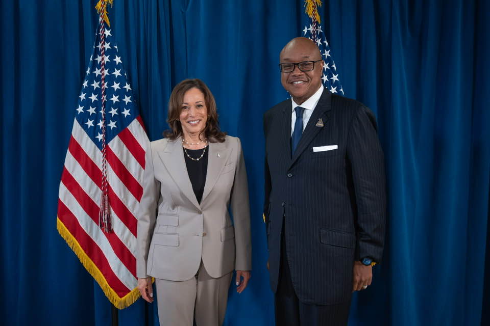 Bishop-Brian-R-Thompson-Sr-and-Vice-Pres-Kamala-Harris Bishop-Brian-R-Thompson-Sr-and-Vice-Pres-Kamala-Harris